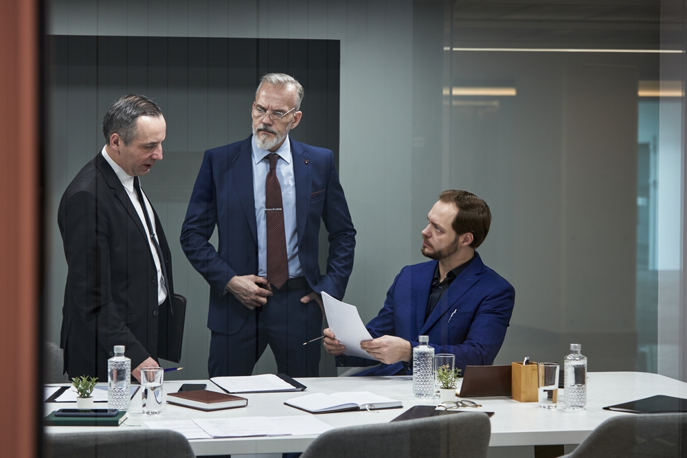 leadership team meeting in a boardroom